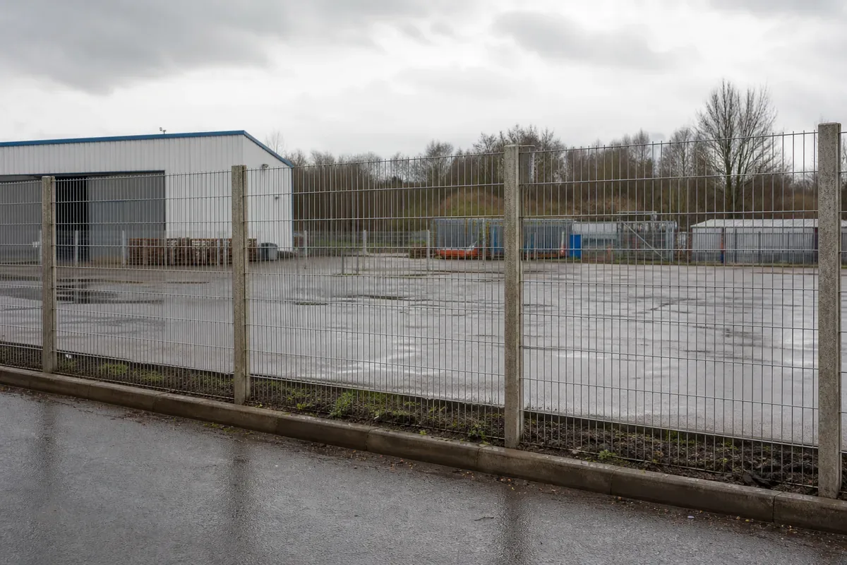 Commercial fencing installed at a Blackburn business premises