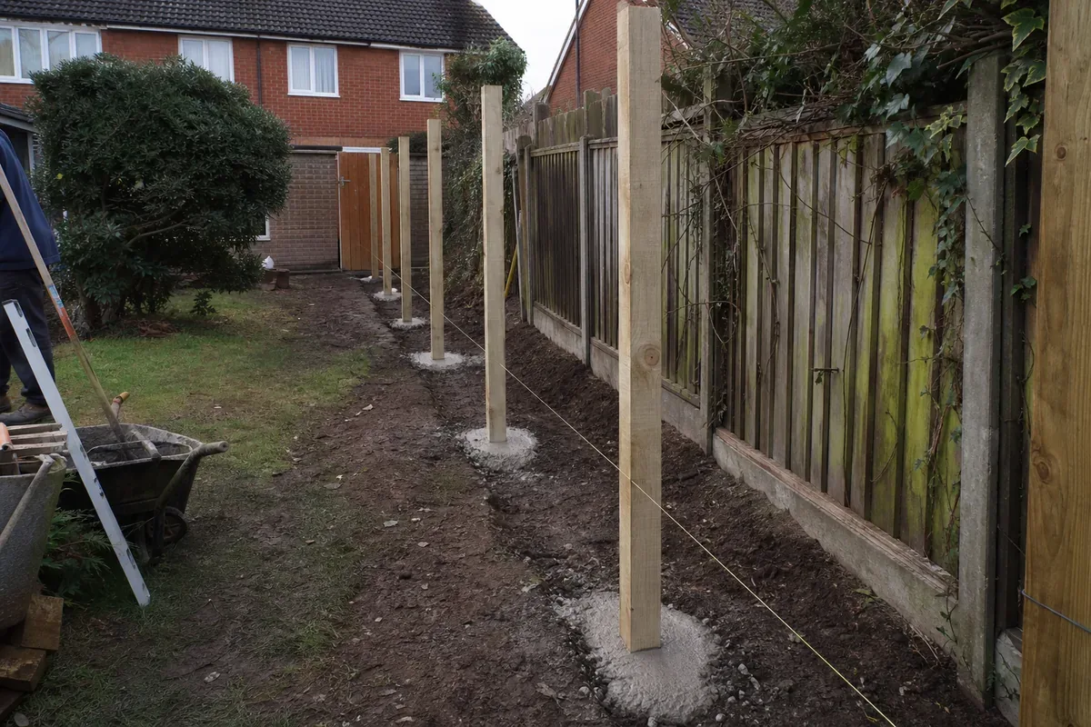 Fence installation work at a Blackburn property