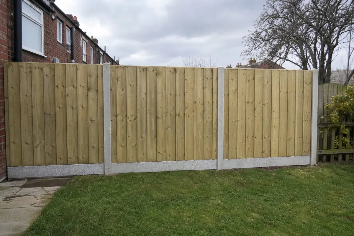 Garden fencing at a Blackburn residential property